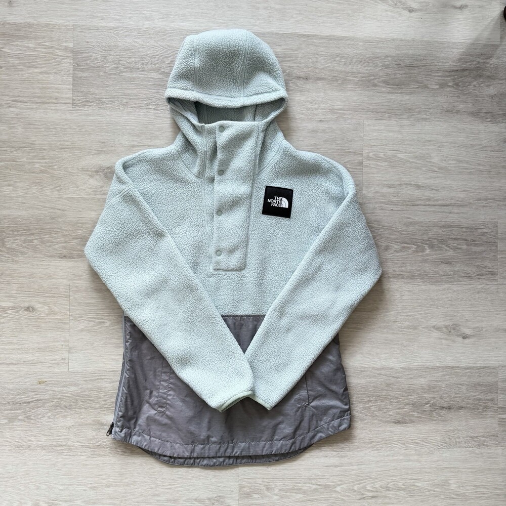 The North Face Mountain Sweatshirt 3.0 Anorak Women Hooded Size Small Blue Grey